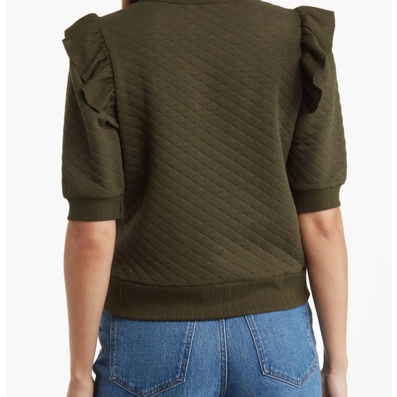 Grey Collective Mixed Media Sweatshirt NWOT L - Picture 2 of 4